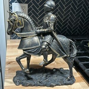 Night in horse resin statue